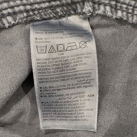 Old Navy OG Chino Shorts High Rise Panther Gray Size Large NEW - Picture 6 of 6